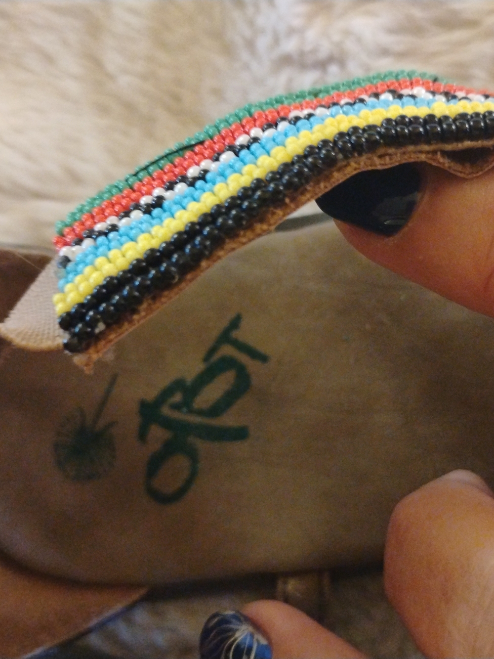 Handcrafted Beaded Multicolor Women's Thong Sandals OTBT - Picture 9 of 9